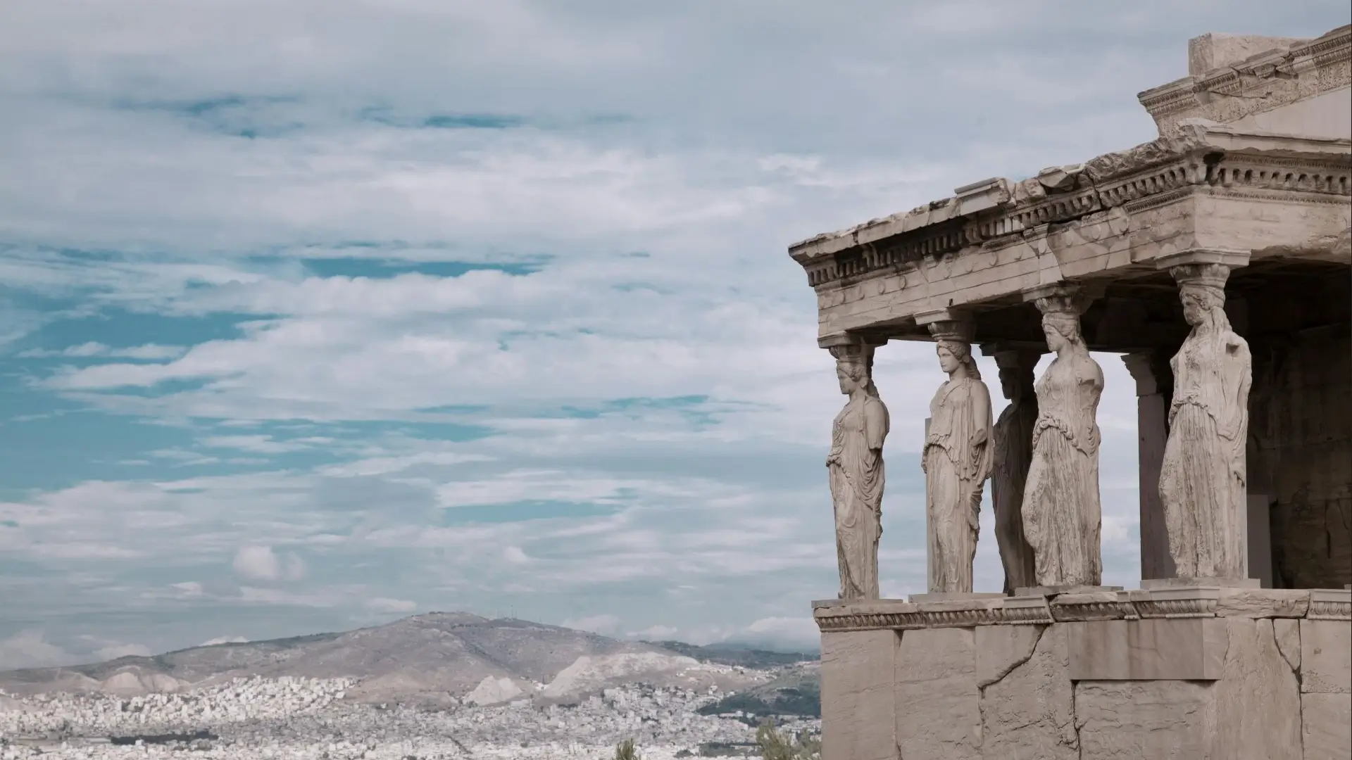 Stylized image of the caryatids